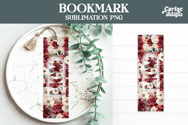 Flowers Bookmark, Printable Bookmark Sublimation Carla C Designs 