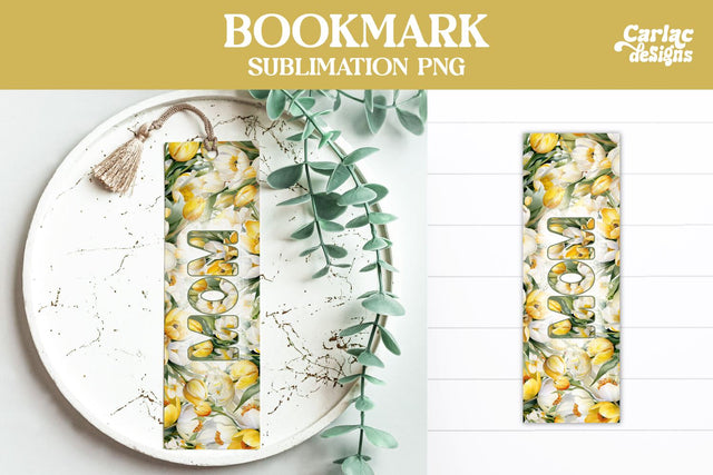 Flowers Bookmark, Printable Bookmark Sublimation Carla C Designs 