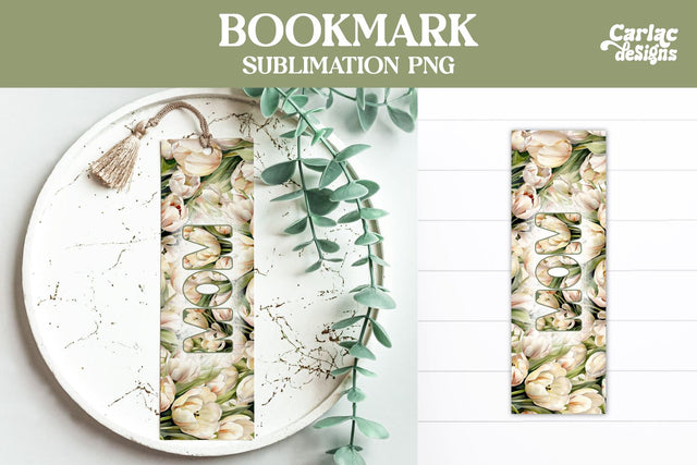 Flowers Bookmark, Printable Bookmark Sublimation Carla C Designs 