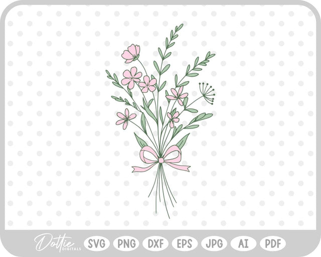 Flowers Bouquet SVG DottieDigitals 