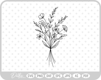Flowers Bouquet SVG DottieDigitals 