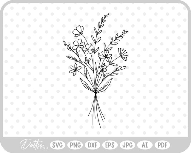 Flowers Bouquet SVG DottieDigitals 