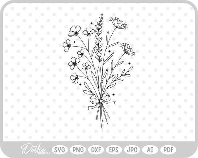 Flowers Bouquet SVG DottieDigitals 