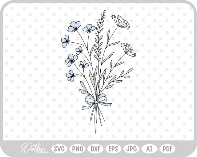 Flowers Bouquet SVG DottieDigitals 