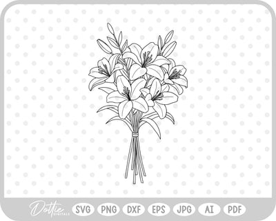 Flowers Bouquet SVG DottieDigitals 