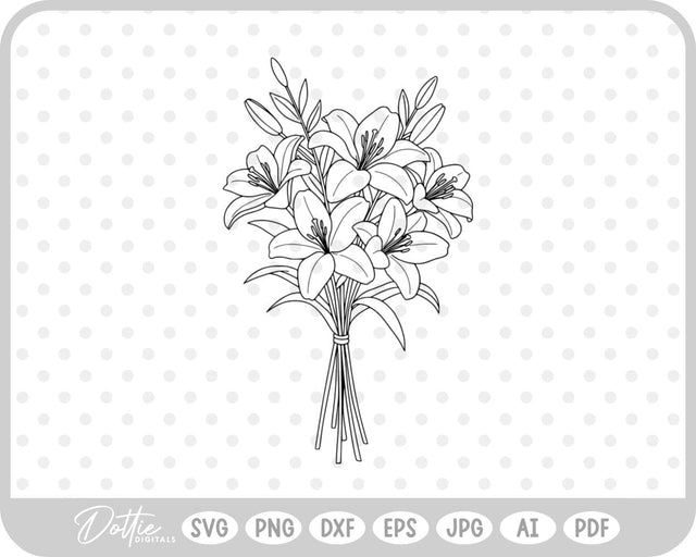 Flowers Bouquet SVG DottieDigitals 