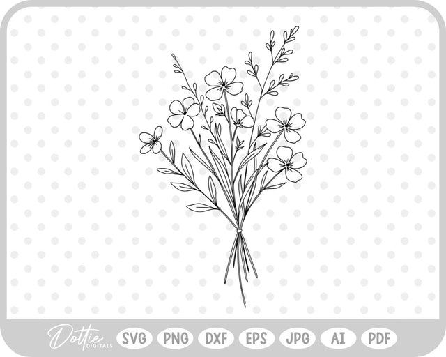 Flowers Bouquet SVG DottieDigitals 