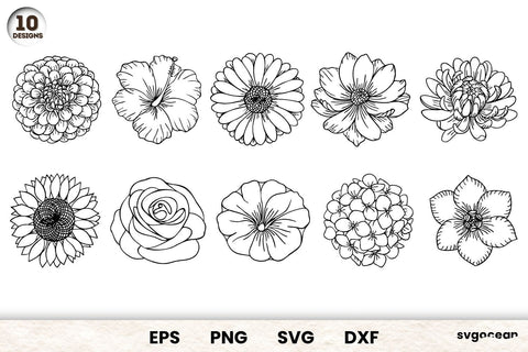 Flowers Buds SVG Bundle SVG SvgOcean 