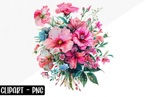 Flowers Clipart Clipart png Bundle SVG CraftingStudio 