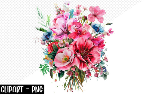 Flowers Clipart Clipart png Bundle SVG CraftingStudio 