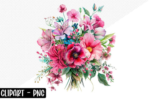 Flowers Clipart Clipart png Bundle SVG CraftingStudio 