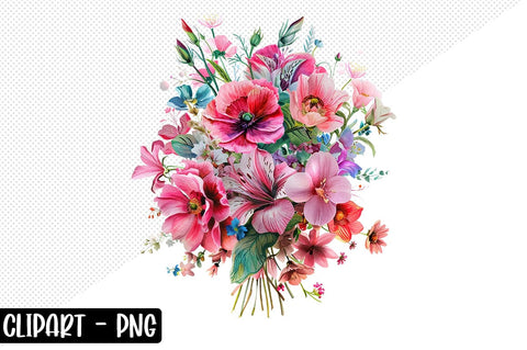 Flowers Clipart Clipart png Bundle SVG CraftingStudio 