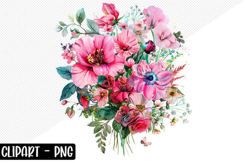 Flowers Clipart Clipart png Bundle SVG CraftingStudio 