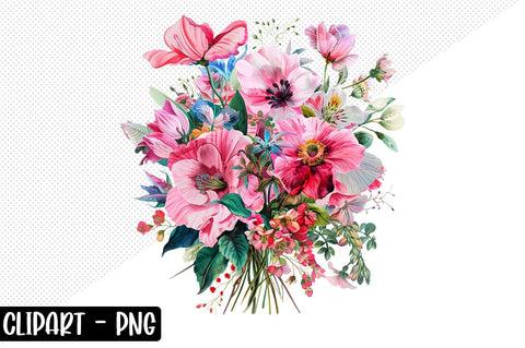 Flowers Clipart Clipart png Bundle SVG CraftingStudio 