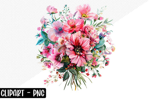 Flowers Clipart Clipart png Bundle SVG CraftingStudio 
