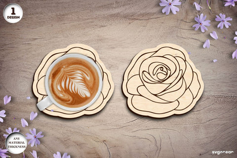 Flowers Coasters Laser Cut Bundle SVG SvgOcean 