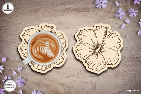 Flowers Coasters Laser Cut Bundle SVG SvgOcean 
