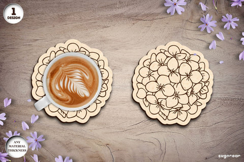 Flowers Coasters Laser Cut Bundle SVG SvgOcean 