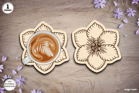 Flowers Coasters Laser Cut Bundle SVG SvgOcean 
