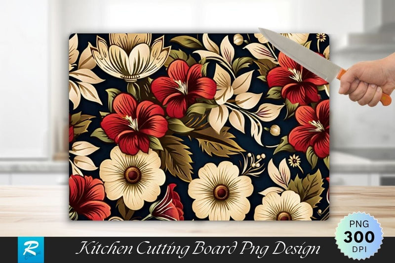 Flowers Cutting Board Cutting Board Sublimation Regulrcrative 