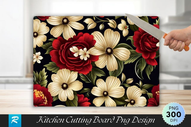 Flowers Cutting Board Cutting Board Sublimation Regulrcrative 