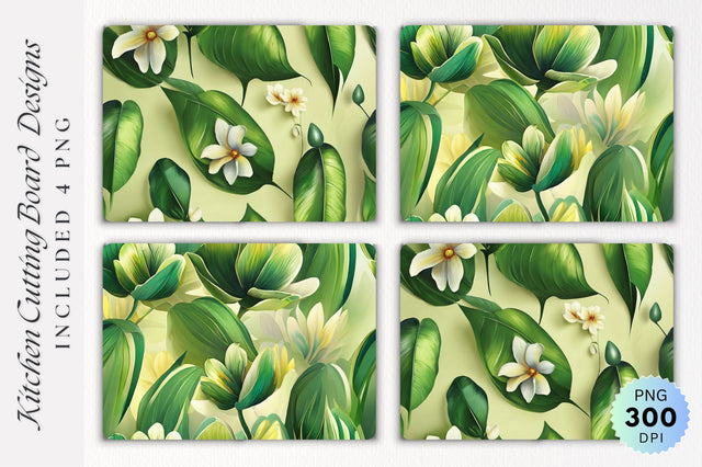 Flowers Cutting Board PNG Design Sublimation Regulrcrative 
