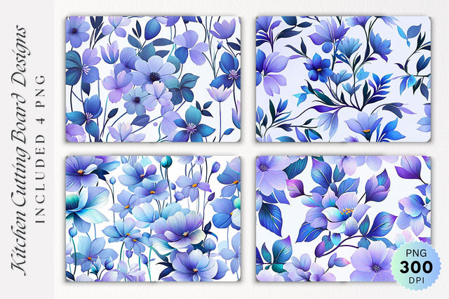 Flowers Cutting Board PNG Design Sublimation Regulrcrative 