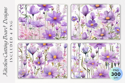 Flowers Cutting Board PNG Design Sublimation Regulrcrative 