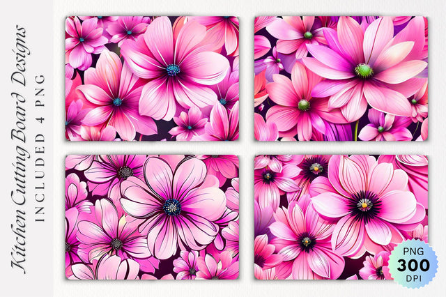 Flowers Cutting Board PNG Design Sublimation Regulrcrative 