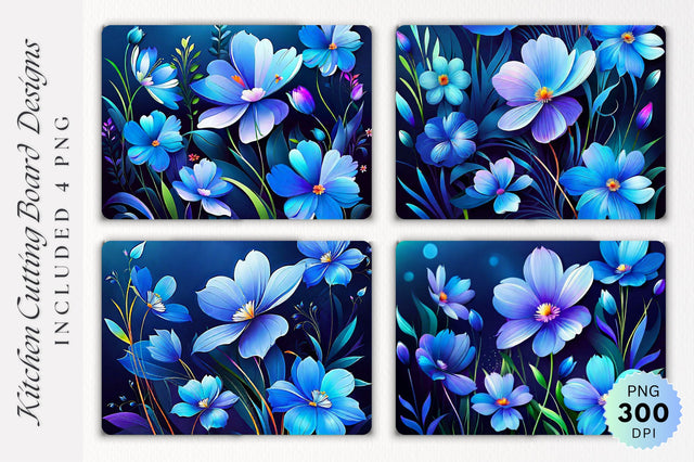 Flowers Cutting Board PNG Design Sublimation Regulrcrative 