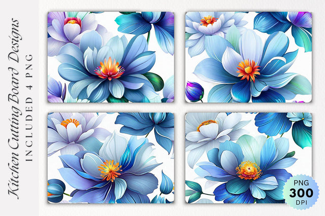 Flowers Cutting Board PNG Design Sublimation Regulrcrative 