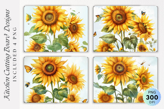Flowers Cutting Board PNG Design Sublimation Regulrcrative 