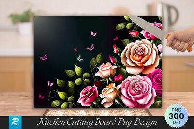 Flowers Cutting Board Sublimation Regulrcrative 