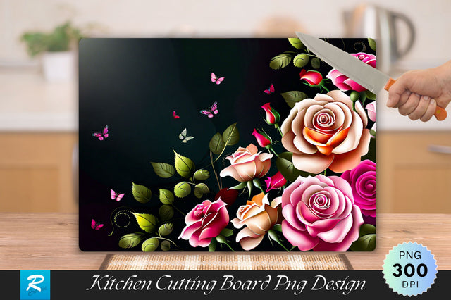 Flowers Cutting Board Sublimation Regulrcrative 