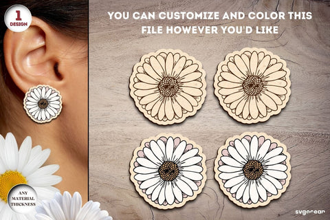 Flowers Earrings Laser Cut Bundle SVG SvgOcean 