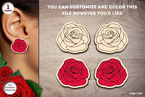 Flowers Earrings Laser Cut Bundle SVG SvgOcean 