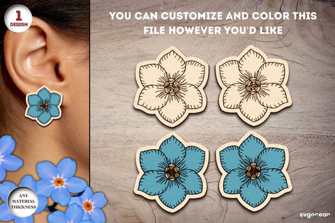Flowers Earrings Laser Cut Bundle SVG SvgOcean 