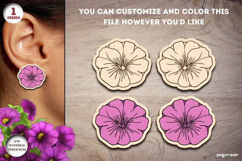 Flowers Earrings Laser Cut Bundle SVG SvgOcean 