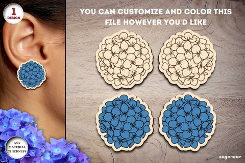 Flowers Earrings Laser Cut Bundle SVG SvgOcean 