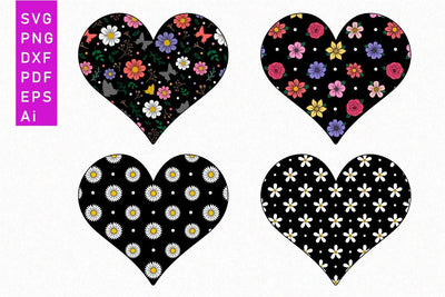 Flowers Hearts Shape SVG, Floral Heart SVG, Valentines Day SVG T shirt Design, Valentine Quote SVG, Love Quotes SVG, Wedding And Family SVG, Valentine's Sublimation PNG Designs SVG D2PUTRI Designs 