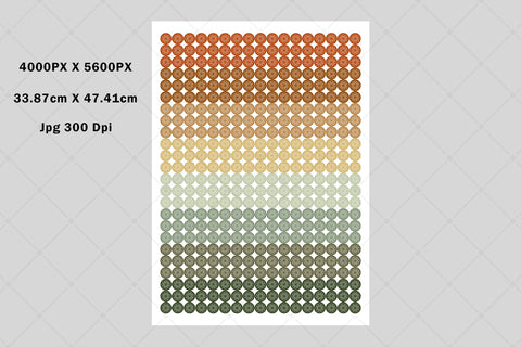 Flowers In Circles Pattern Color Gradient Sublimation Karma Genie Graphics 