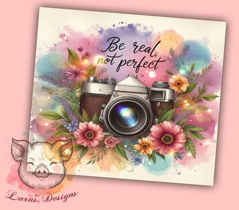 Flowers Inspiration 20oz Tumbler Png, Straight & Tapered Tumbler Png, Be Real Rainbow Gredient Tumbler Png, Digital Download PNG Sublimation Lara' s Designs 