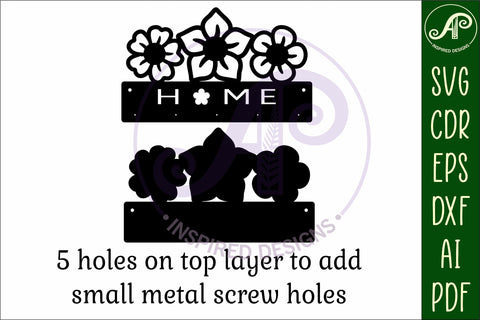 Flowers Key holder designs for wood and metal SVG APInspireddesigns 