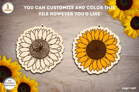 Flowers Keychains Laser Cut Bundle SVG SvgOcean 