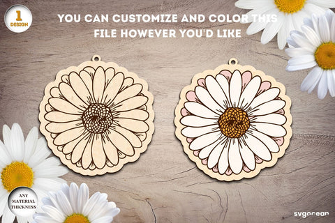 Flowers Keychains Laser Cut Bundle SVG SvgOcean 