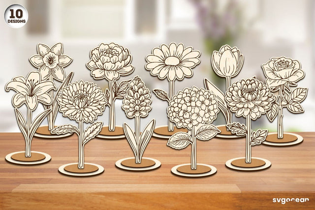 Flowers Laser Cut Bundle SVG SvgOcean 