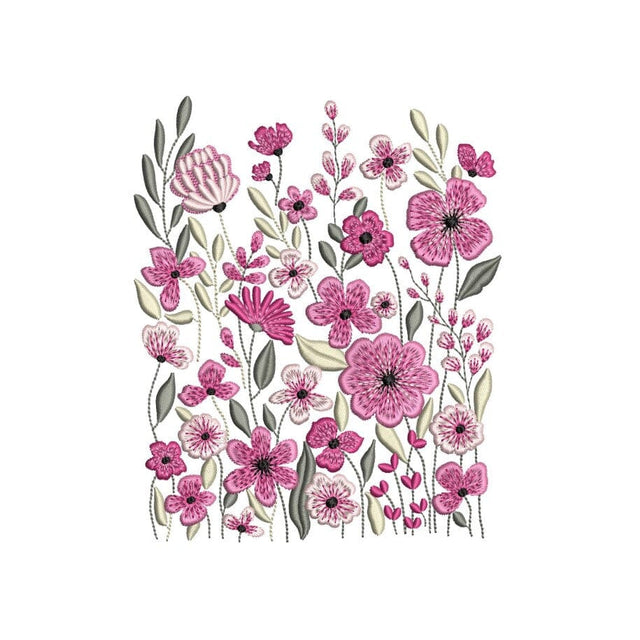 Flowers Machine Embroidery Design, 3 sizes, Instant Download Embroidery/Applique DESIGNS Nino Nadaraia 