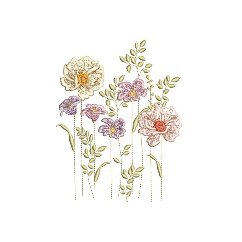 Flowers Machine Embroidery Design, 4 sizes, Instant Download Embroidery/Applique DESIGNS Nino Nadaraia 