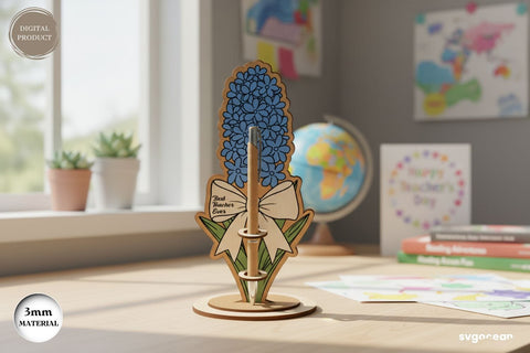 Flowers Pen Holder Laser Cut Bundle SVG SvgOcean 