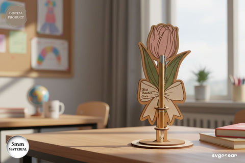 Flowers Pen Holder Laser Cut Bundle SVG SvgOcean 